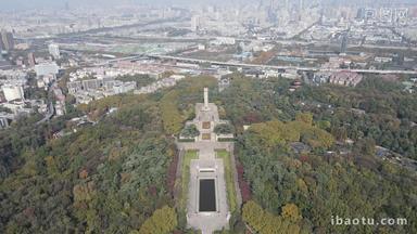 航拍南京雨花台烈士纪念碑