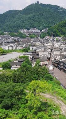 竖屏航拍湘西凤凰古城旅游景点