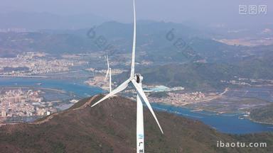 <strong>风电</strong>风能风车新能源绿色实拍4k