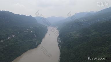 航拍湖北宜昌三峡人家西陵画廊风景区