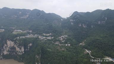 航拍湖北宜昌三峡人家西陵峡观景台