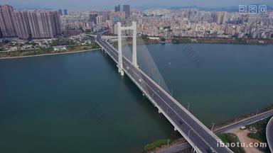 广东航拍潮州大桥建筑景观