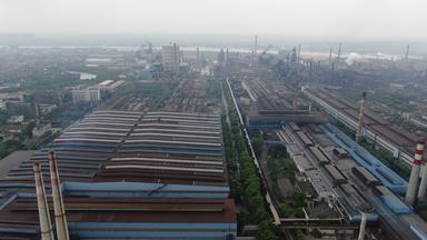 航拍大型工业生产工厂