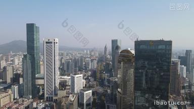 江苏南京城市风光新街口商务建筑航拍