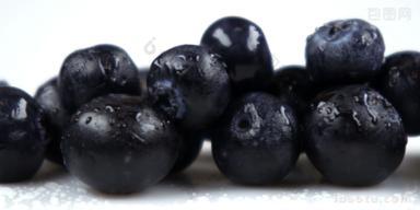 新鲜水果蓝莓摆放排列移动