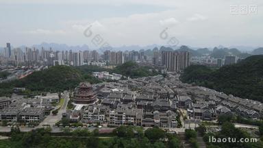 4K航拍广西柳州窑埠古镇历史文化古建筑旅游景点