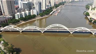 航拍<strong>福建福州</strong>解放大桥交通视频
