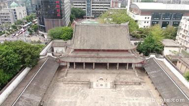 航拍福建福州文庙历史文化古建筑