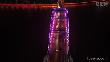 浙江杭州复兴大桥夜景航拍