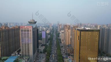 河北邯郸城市建设高楼大厦交通航拍
