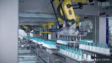 自动化机械臂化妆品生产线