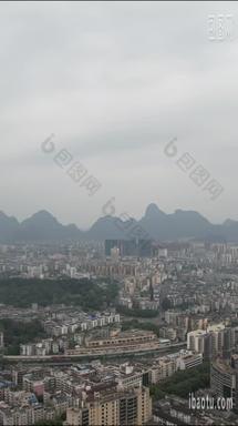 航拍广西桂林城市风光