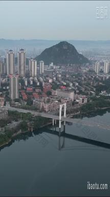 航拍广西柳州城市建设