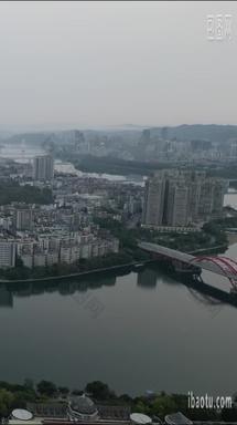 航拍广西柳州城市建设