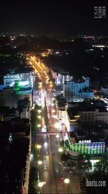 航拍桂林城市夜景