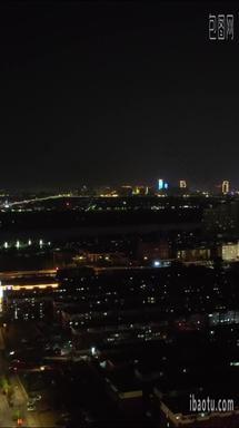 航拍河南洛阳城市夜景