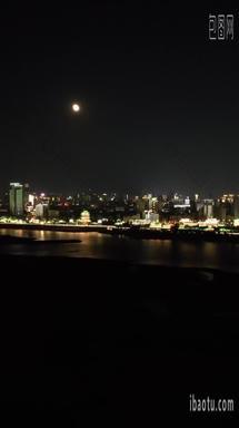 航拍江西南昌城市夜景灯光