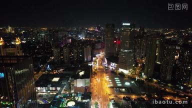 天津城市风光夜景航拍