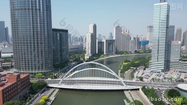 航拍天津大沽桥