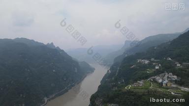 航拍湖北宜昌三峡人家西陵画廊风景区