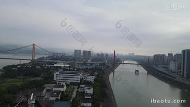航拍湖北宜昌至善长江大桥
