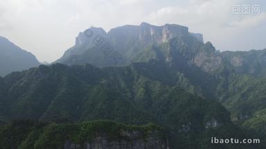 航拍湖南张家界天门山风光