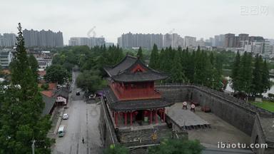 旅游景区航拍湖北荆州古城历史文化旅游区