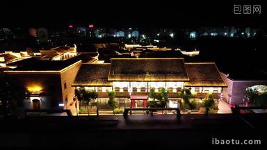 江西抚州文昌里历史文化街区夜景航拍