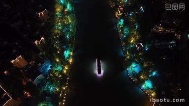 杭州大运河武林门西湖广场夜景