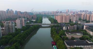 杭州拱墅区京杭大运河拱宸桥航拍