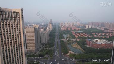 河南新乡市城市建设交通高楼航拍