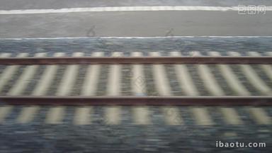 高铁火车<strong>窗外</strong>风景旅途风光实拍