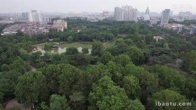 山东淄博人民公园航拍