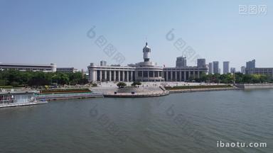 天津火车站地标建筑航拍