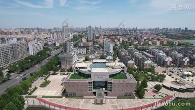 中国运河文化博物馆航拍山东聊城