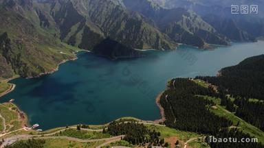 新疆天山大天池全貌航拍