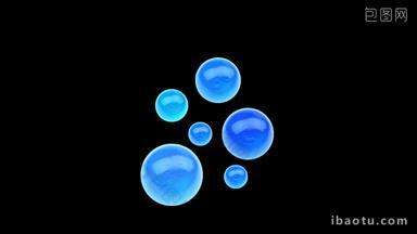 微量元素蓝色质感动画透明通道