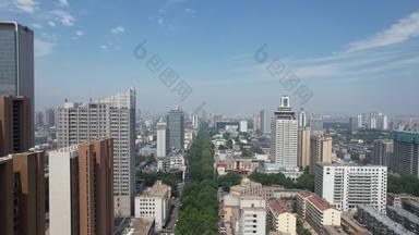 山东淄博城市建设高楼大厦航拍