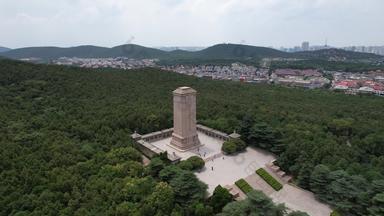 江苏徐州淮海战役纪念馆纪念碑航拍