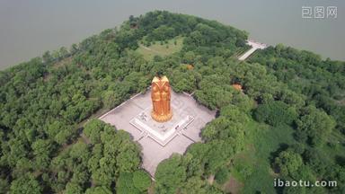 祖国大好河山山东济宁太白湖景区航拍