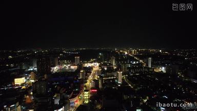 江苏徐州城市夜景灯光城市夜景航拍