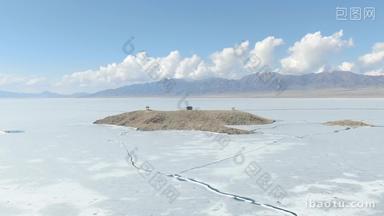 新疆航拍冰川房子非4K