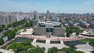 航拍山东聊城中国运河文化博物馆