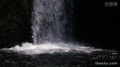 山涧瀑布泉水升格慢镜头