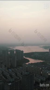 安徽滁州城市风光竖屏航拍