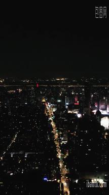 航拍江苏南京城市夜景