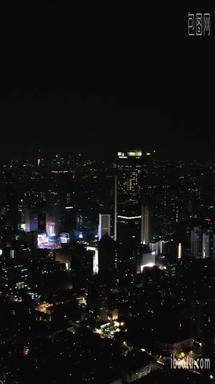 <strong>江苏</strong>南京城市<strong>夜景</strong>竖屏航拍