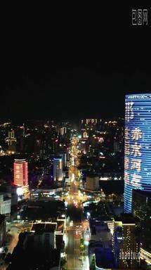 徐州夜景竖屏航拍