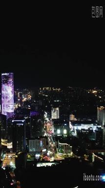 徐州夜景竖屏航拍