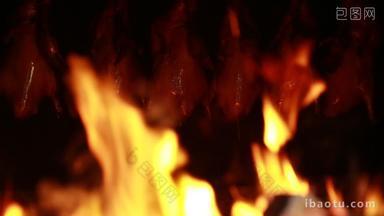 火焰火火光木头生火木头红色火焰